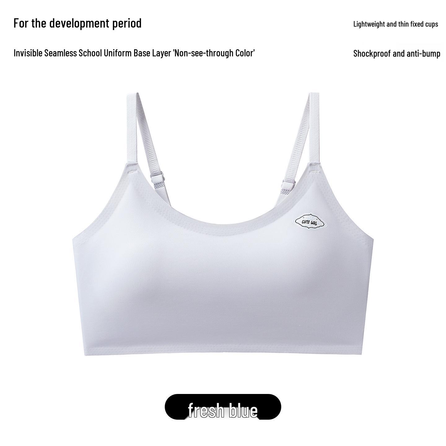 

Adolescent Girls Foundation Wear: Skin-Concealing, Anti-Bulge Vest, Shock-Absorbing Sports Bra, and Invisible School Uniform Undergarments. L