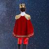 Role Playing Prince Cosplay Dress Suit Fluffy Kid Crown Cane Party Costume  Masquerade