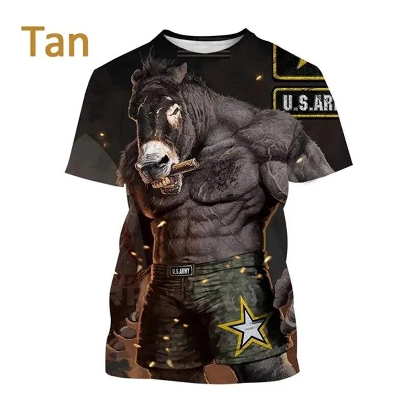 New BJJ Animal T Shirt Men's Jiu-Jitsu Lovers Cool Fashion Short-sleeved T Shirt Harajuku Style Streetwear Top 3D Print T-shirt