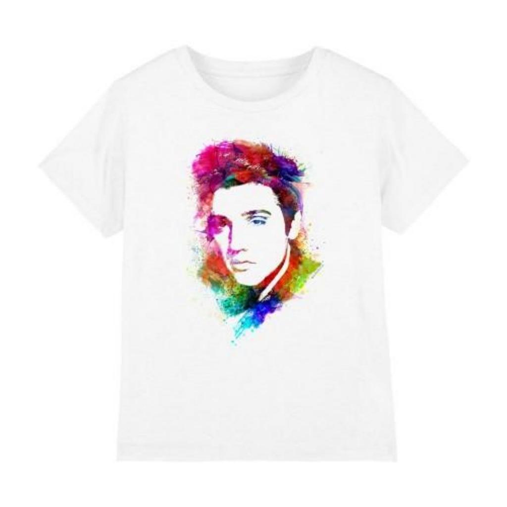Elvis Presley Childrens_Kids King Watercolour T-Shirt