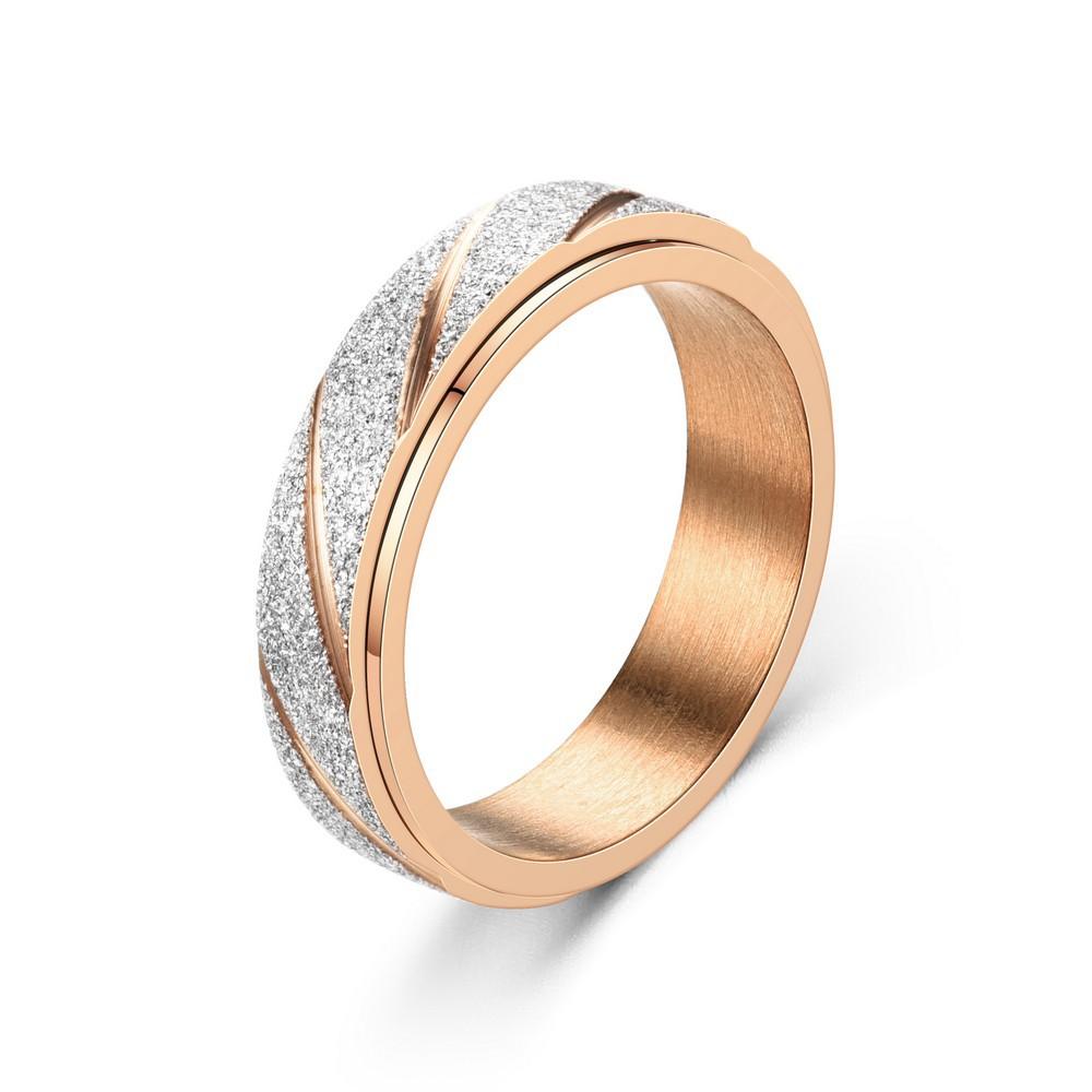 Hot Selling Trendy Stainless Steel New Color Frosted Rings For Women Men Zircon Accessories Wholesale Dropshipping Size 6-11