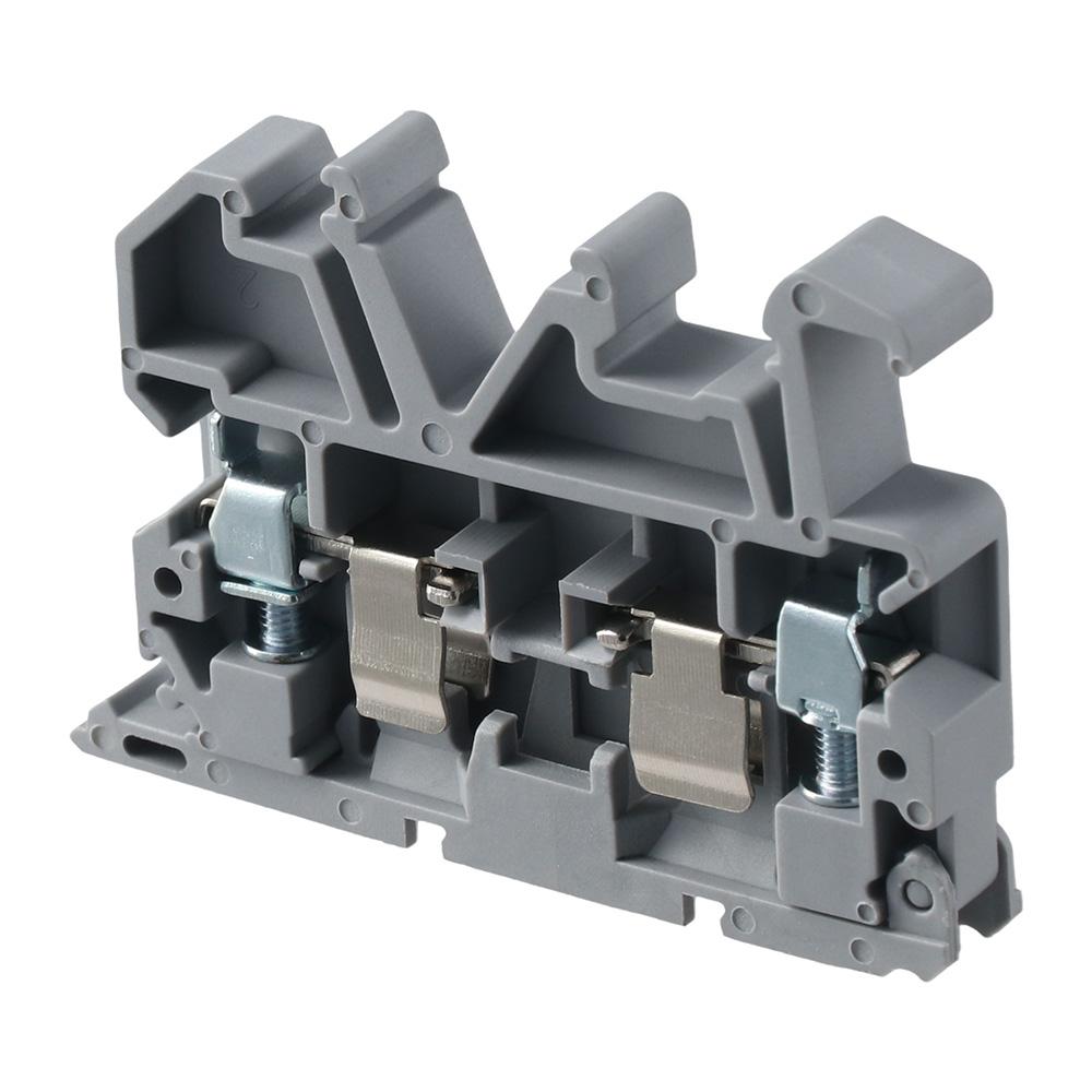 10pcs 6.3A Fuse Holder 500V Terminal Block Durable DIN Rail Mount