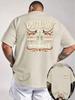 Western Outlaw Whiskey Stierschädel Grafik T-Shirt für Unisex Atmungsaktiv 100% Baumwolle Perfekt für Sommer Streetwear und Retro Cowboy-Vibe