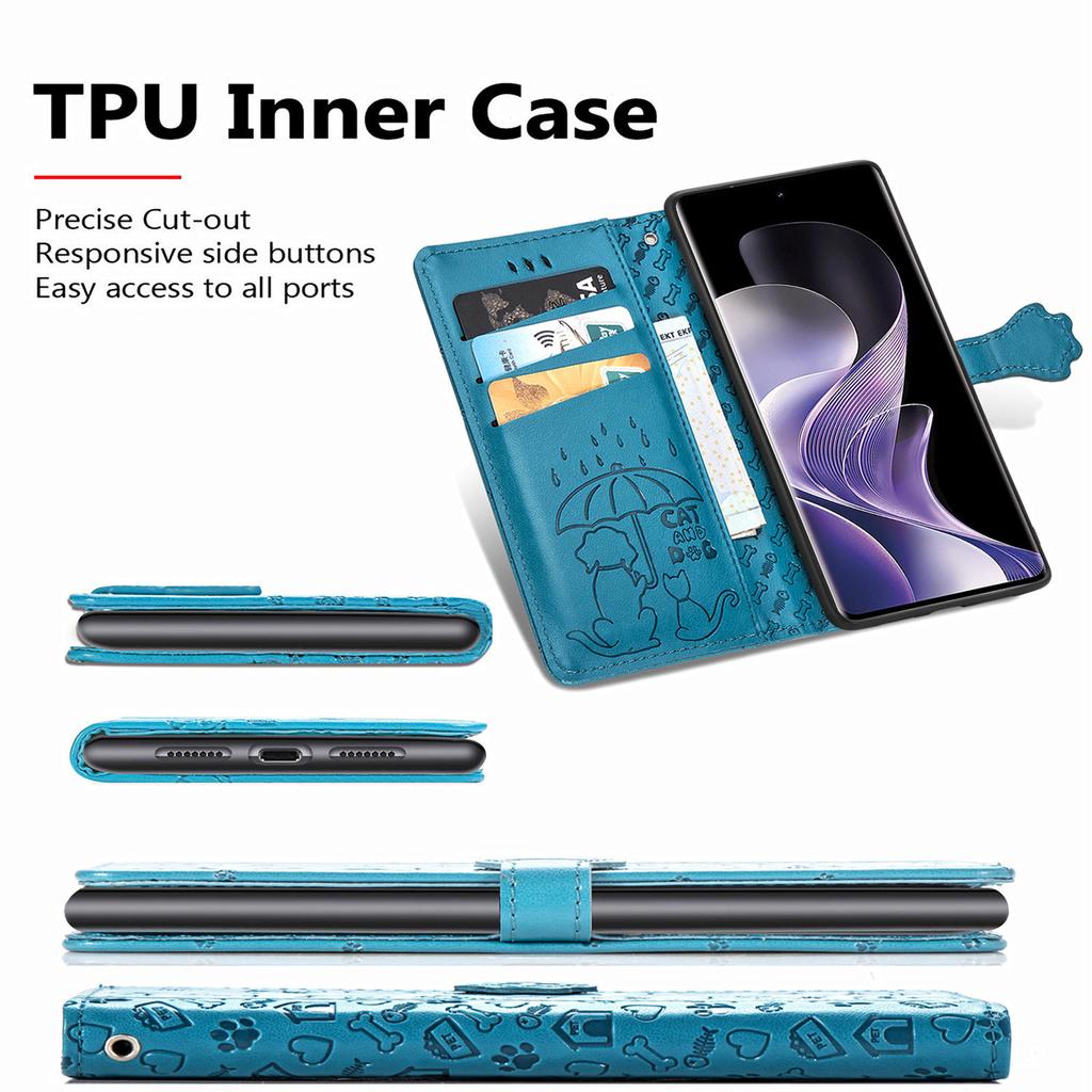 For Xiaomi Redmi Note 14 Pro 5G/Poco X7 5G Case Leather Wallet Flip Phone Cover Cute Cat Dog Pattern