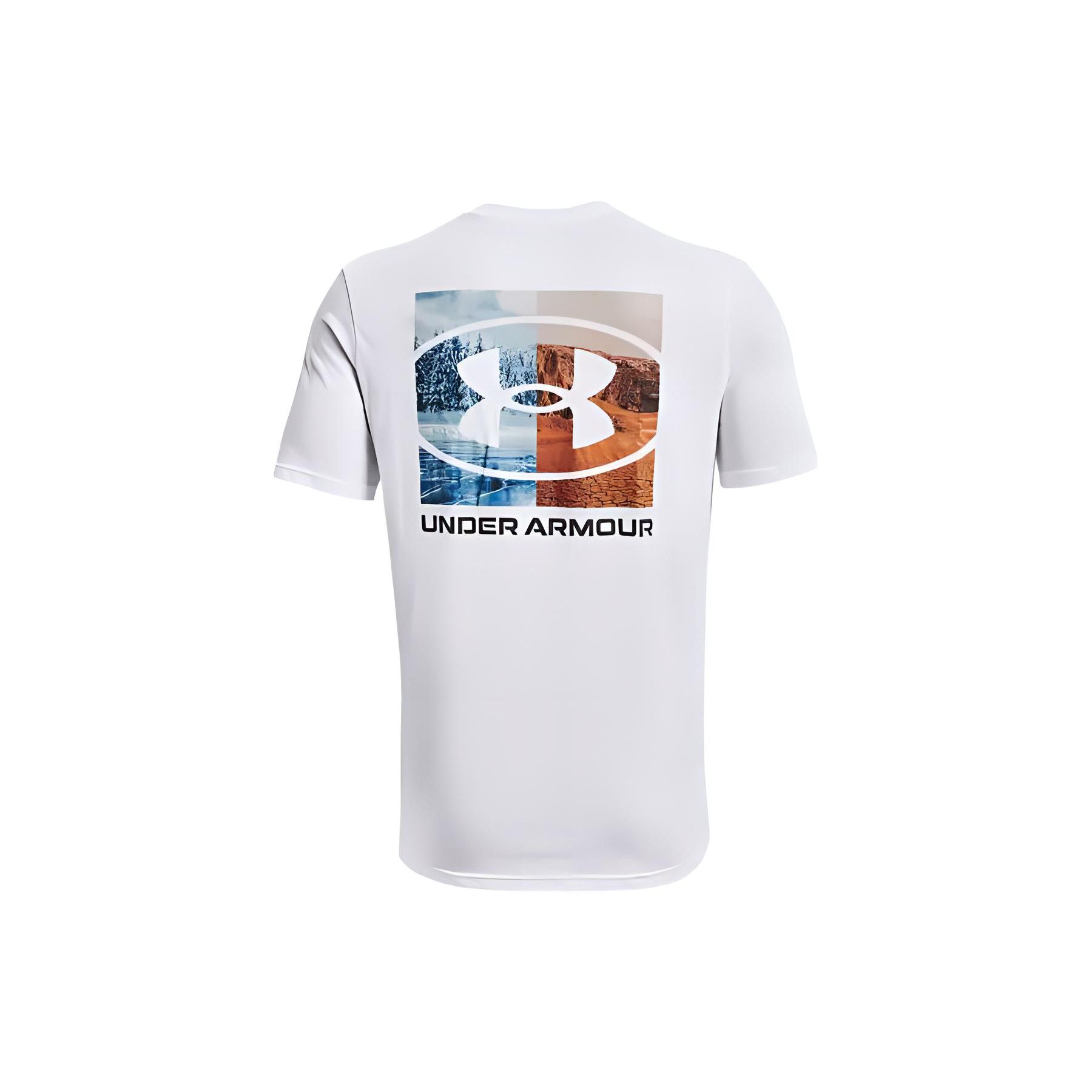 

Under Armour Футболка с круглым вырезом и коротким рукавом с логотипом, мужская, белая 1370190-100 L