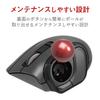 ELECOM Mouse Wireless Trackball S Size Small Thumb 5 Buttons Quiet Black (Receiver Included) M-MT1DRSBK