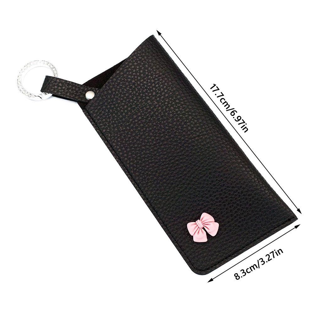 Solid Color Sunglasses Storage Bag with Keyring SunGlasses Holder  Eyewear Accessories