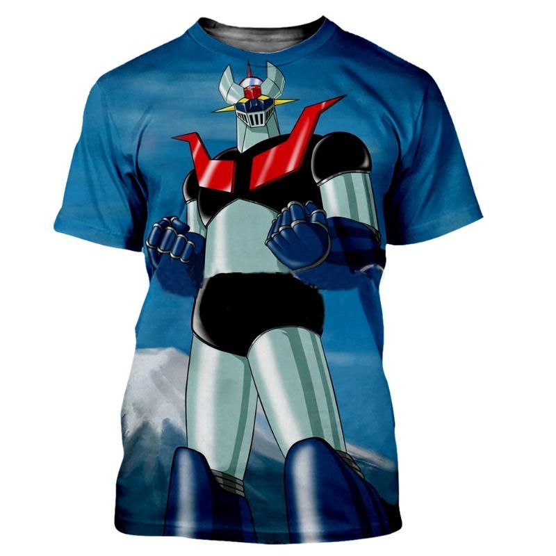 

New Mazinger Z T-Shirts UFO Robot 3D Print Men Women Short Sleeve T Shirts Oversized Streetwear Harajuku Tops Kids Tees Clothing XXS