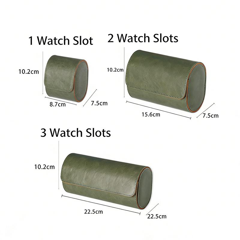 Leather Watch Roll 1 2 3 Slots Luxury Genuine Storage Box Travel Bag Watch Case Gift Box Watch Pouch For Men Women