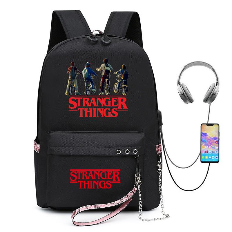 Stranger Things Student Backpack USB Charging Backpack KTB