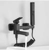 Brass Black Wall-Mounted Hot and Cold Mixed Type Bathtub Spout Hand Spray Shower Seat Gray White Chrome Bathroom Faucet