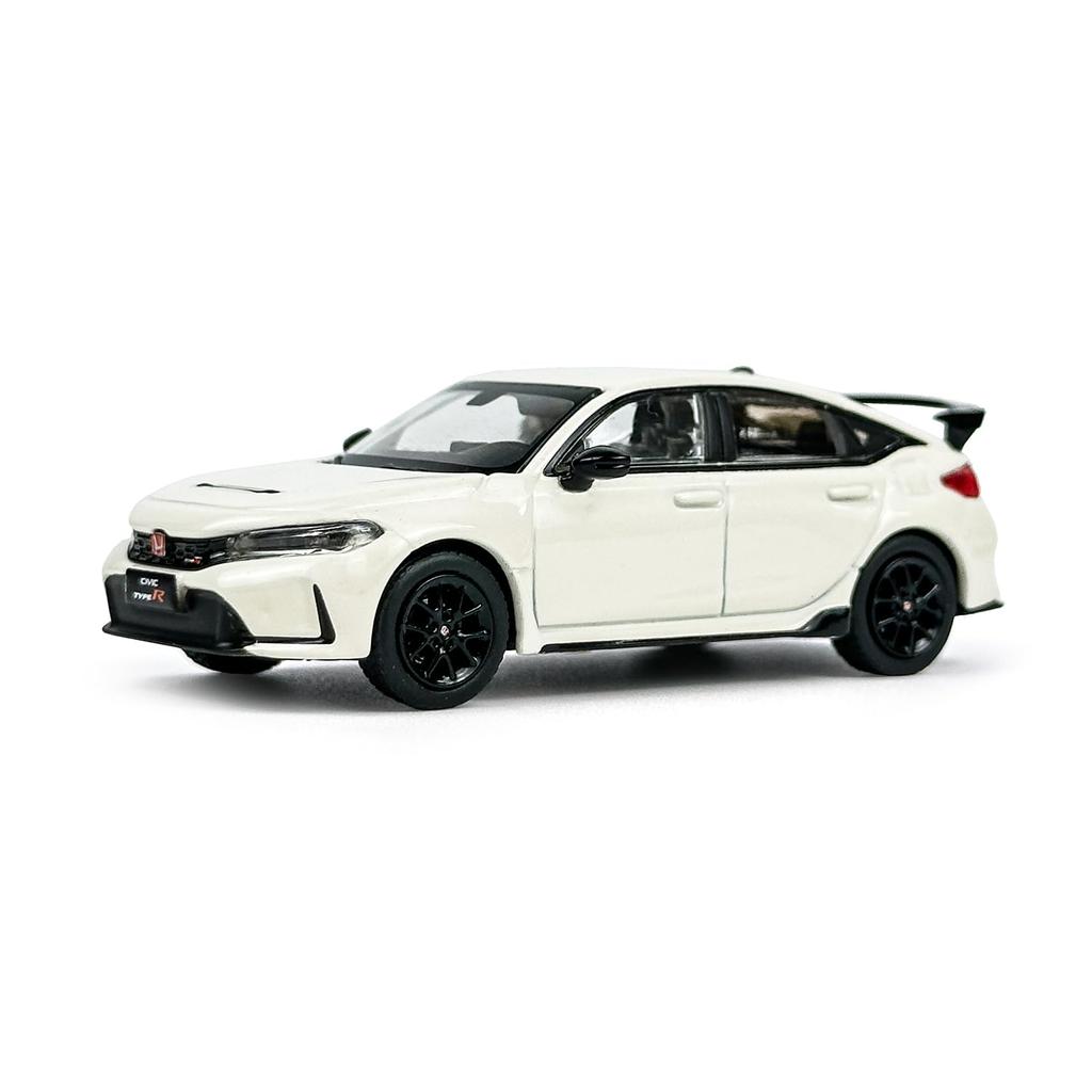 PAUDI MODEL scale 2023 Honda Civic FL5 diecast model mini size 1/64 TYPE-R car, white,