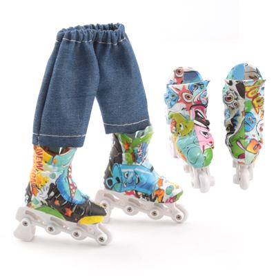 Mini Fingerboard Wrotki Buty do deskorolki Trampki do breloków Dzieci Miniaturowe małe Breakdance Kolekcjonerskie prezenty