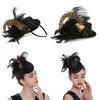 Elegant Fascinator Top Hat Pillbox Hat for Women Cocktail Tea Party Headwear Exquisite French Fascinator for Halloween