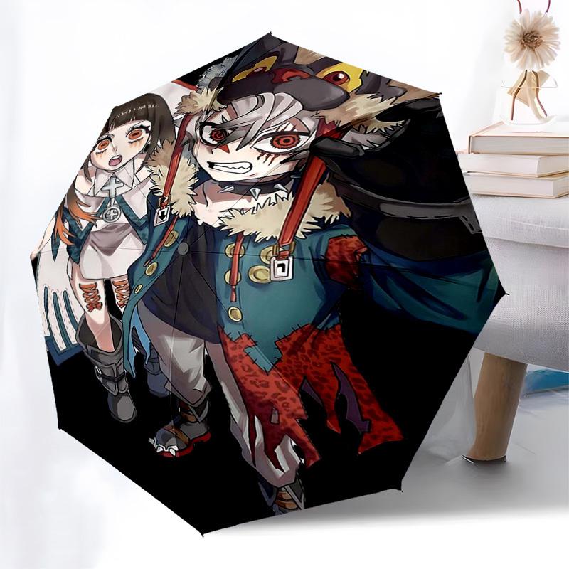 1pc Outdoor Umbrella with Anime Characters - Automatic Opening/Closing, Portable 3-Fold Design, 8-Rib Iron Frame - Perfect Gift for Fans, Travele