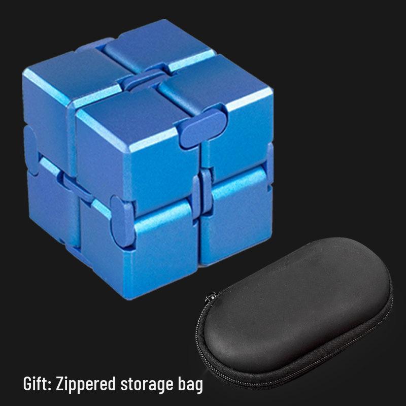 Cube Infini en Alliage Métallique Jouet Décompression Doigt pour Adultes