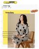 Women's Summer Korean Cartoon Pajama Set - Short-Sleeved Top with Seven-Point Pants