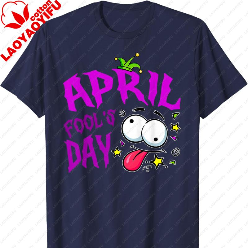 Funny April Fools Day 2026 April 1st Fools Day Jokes Pranks TShirt Graphic T Shirts Oversized T Shirt Harajuku Y2k Clothes Top