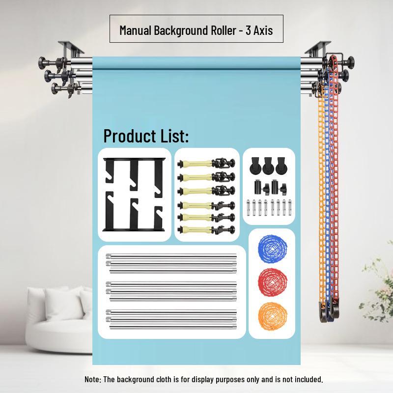 Photography Background Stand with Backdrop Roller System белый