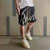  Trendy Brand RHUDE Letter LOGO Jacquard Knitted Wool Casual Shorts Men's and Women's  High Street Five-point Pants