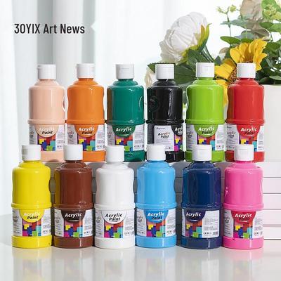 Boyi Xuan Umweltfreundliche Gouache- & Acrylfarbe, 250/500 ml – Großes Fassungsvermögen für Innen-/Außenwandkunst.