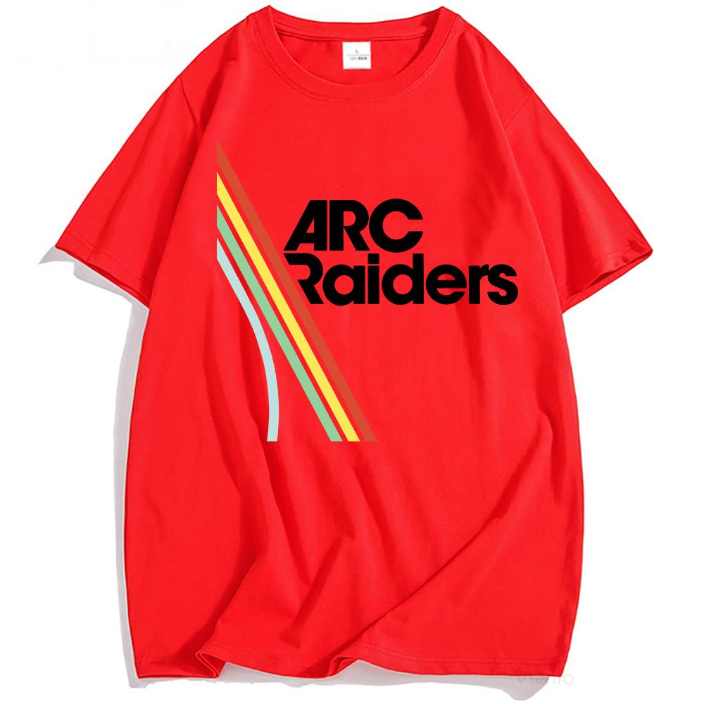 Men Clothing Hot Game ARC Raiders Rainbow Print T-shirt Cotton Short Sleeve Loose Male Tshirts Unisex Streetwear Graphic T Shirt