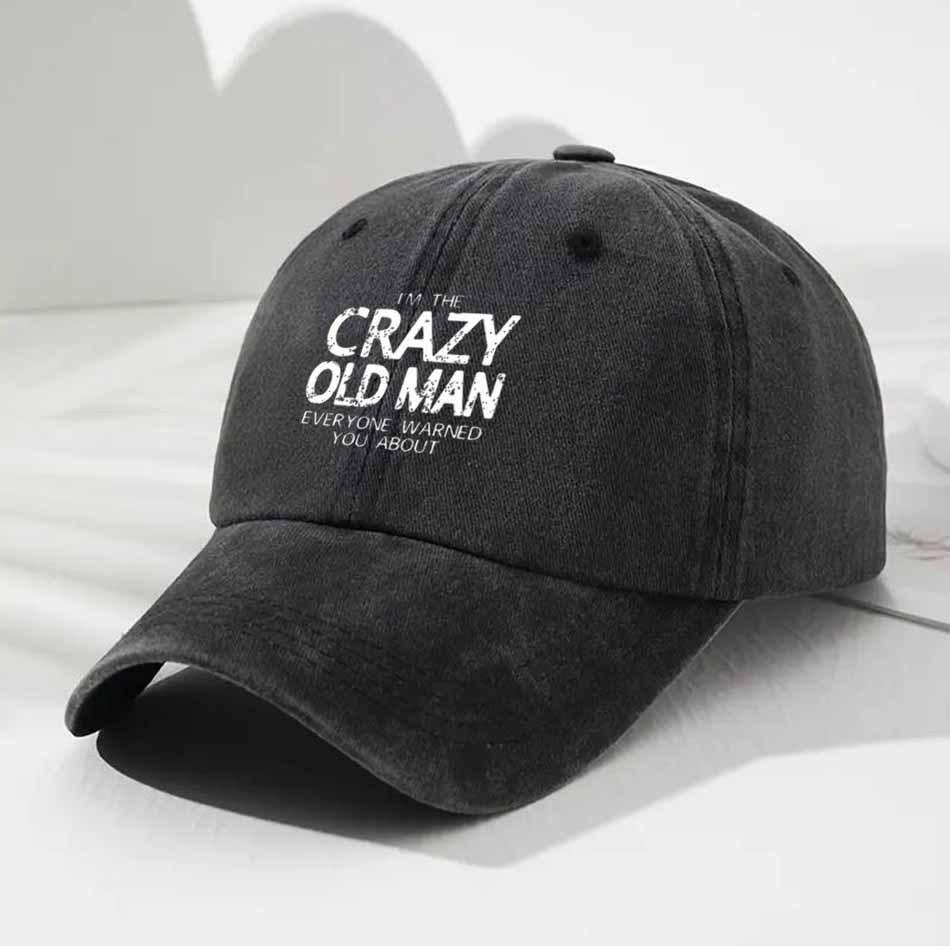 Distressed Retro Baseball Cap Worn Text Slogan Street Culture Adjustable Sun Hat