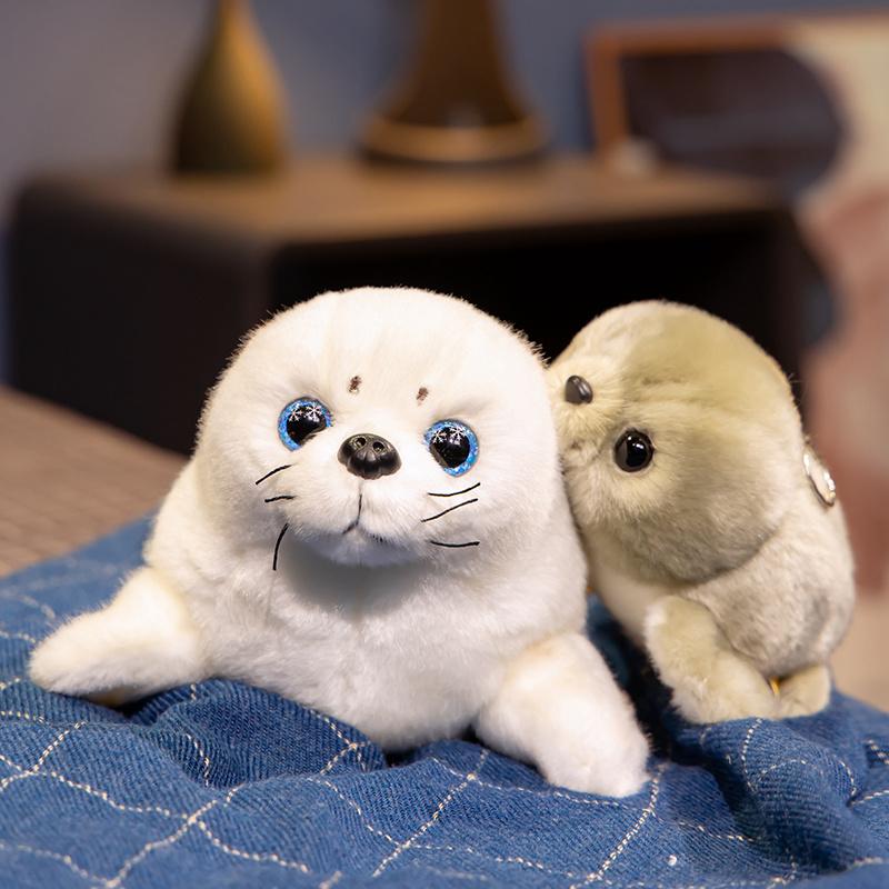 Dropshipping Soft Cute Seals Plush Toy Sea World Animal Sea Lion Plush Stuffed Doll Big Eyes Baby Birthday Gift for Kids Girls
