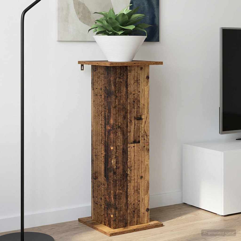 Plant Stand Reclaimed Wood Look 30.5 x 30 x 80.5 cm Engineered Wood