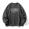 Plus Size Hoodie with Men's Letter Print and Fat Round Neck Pullover, Casual Sports Long Sleeved Top