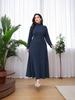 Middle Eastern Style Plus Size Long Sleeve High Neck Slim Fit Elegant Home Dress