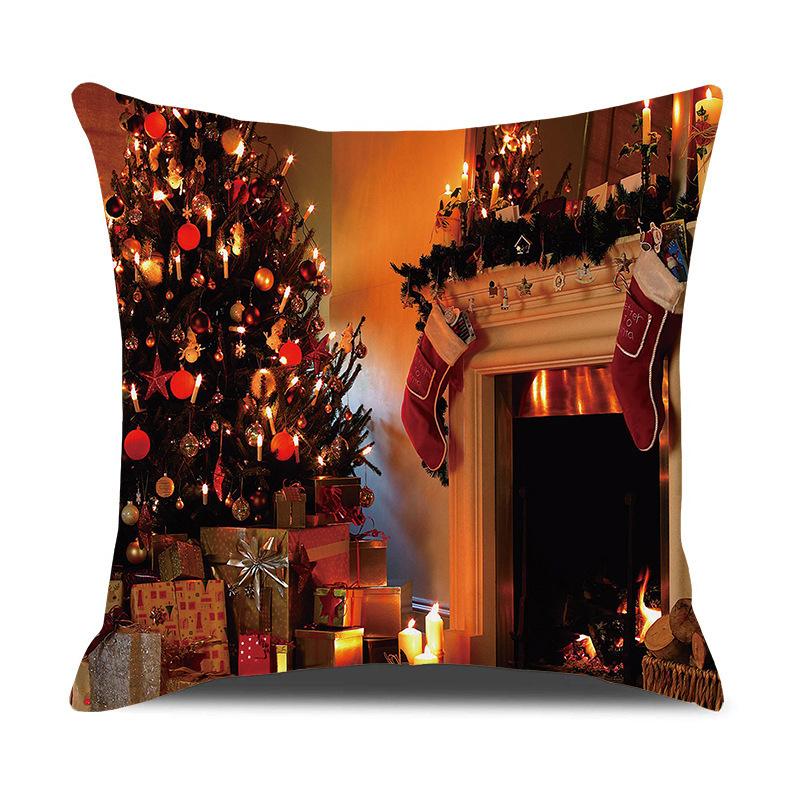 Amazon Cross-border Christmas Pillow Cover Car Pillow Sofa Cushion Can Be Customized