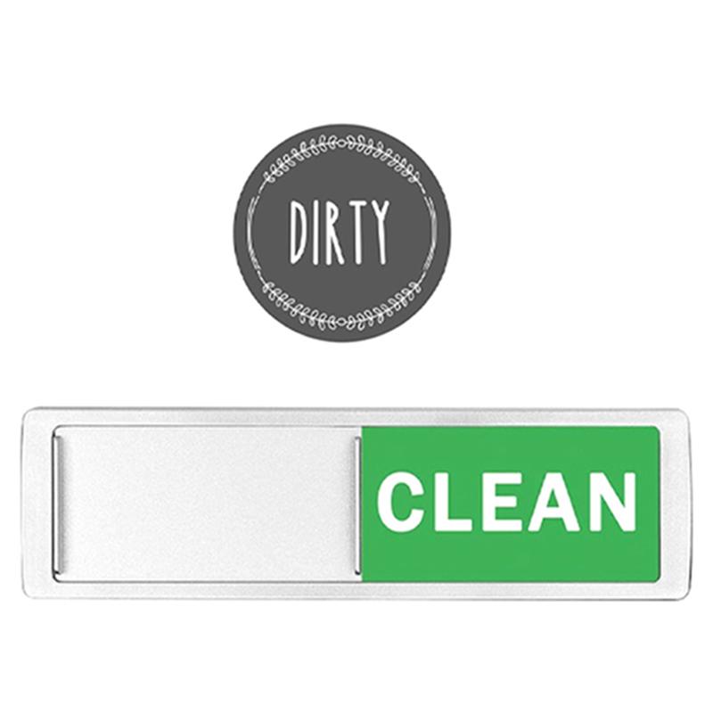 

M-Modern-2PCS Dishwasher Magnet Clean Dirty Sign Shutter Only Changes When You Push It Non-Scratching Dishes Are Clean Or Dirty