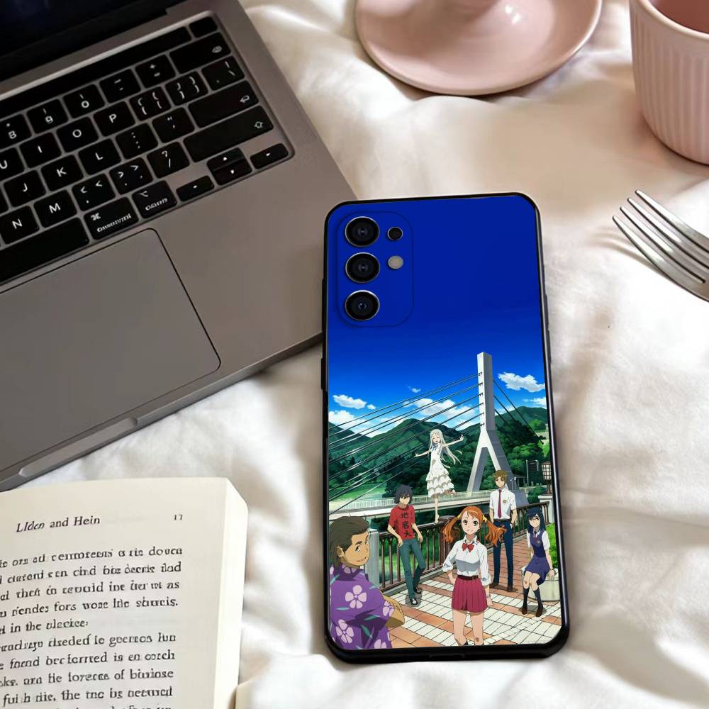 AnoHana M-Meiko Anime H-Honma Phone Case For Samsung S25,24,23,22,30,21,10,9,Ultra,Plus,Lite,FE,4,5 G Soft Black Case