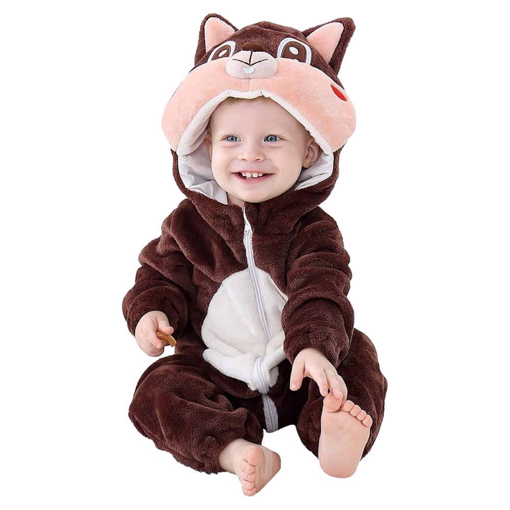 Piżama Onesie Kostium Przebranie Śpiochy Wiewiórka Niemowlę 120: 95-105 Cm
