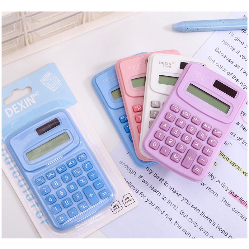 Mini Calculator Slim Solar Power Studentstest Stationery Office Easy Gift Carry