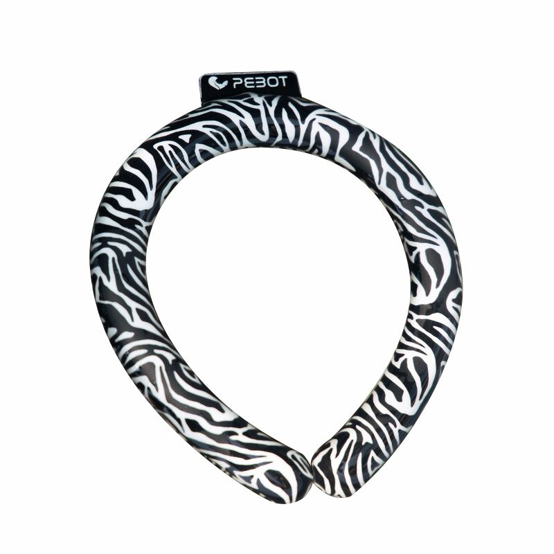 

Qzee Cooling Collar Pebot Dog Collar Ice Feeling Medium Large Dog Corgi Golden Retriever Teddy Pet Supplies Zebra Pattern