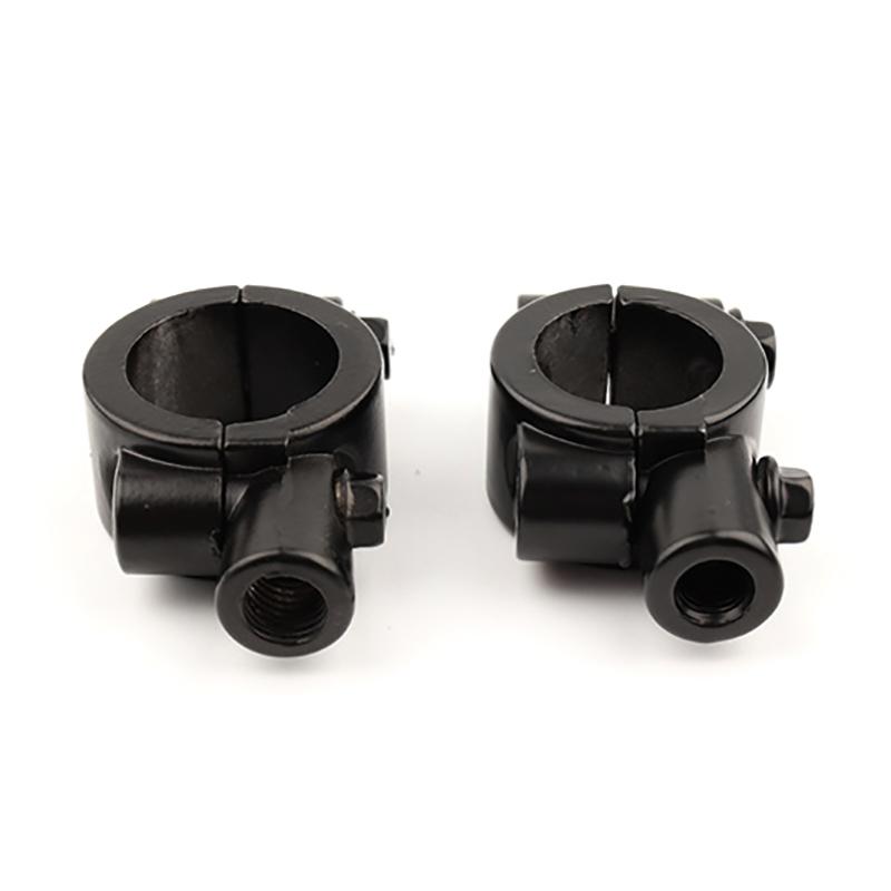 2KS 7/8" Palce 22mm Řídítka 10mm 8mm 6mm Závit Motocyklový Držák Zrcátka Svorka Zpětné Zrcátko Držák Adaptér Černý