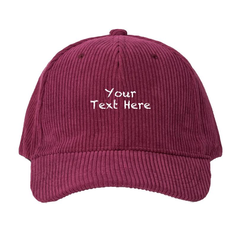

Corduroy Baseball Cap Men Women Customizable Style Fashion Streetwear Adjustable Dad Cap Sun Hat for Personalization Outdoor Cap розы красного
