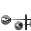Vicenza Black Hanging Lamp 4-Flat Graphite Lampshade E14