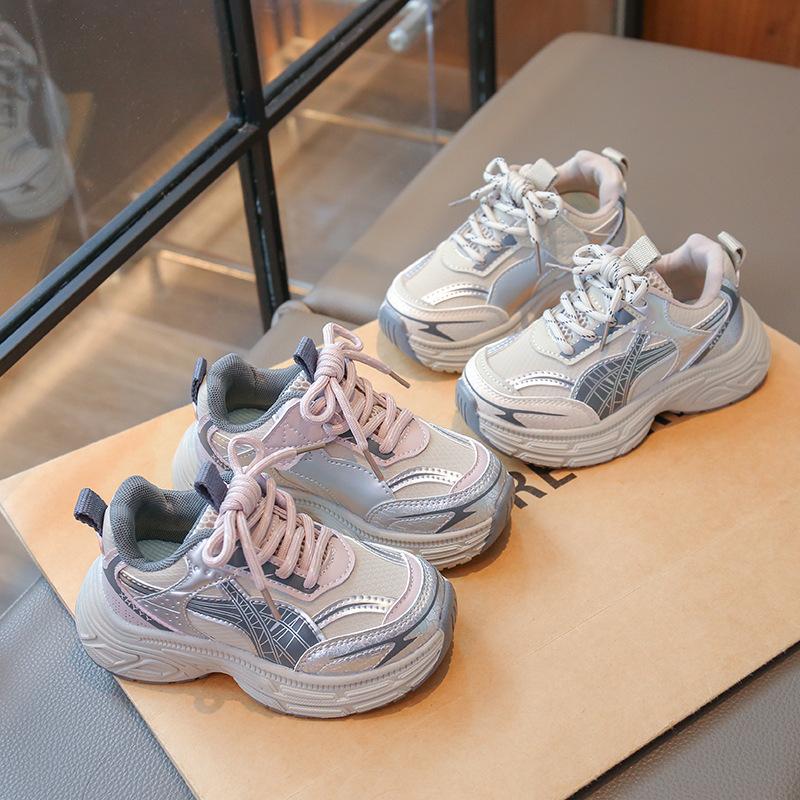 Children's Soft-soled Sports Shoes Girls' Dad Shoes 2025 Autumn New Middle-aged and Older Children's Running Shoes Boys' Casual Shoes