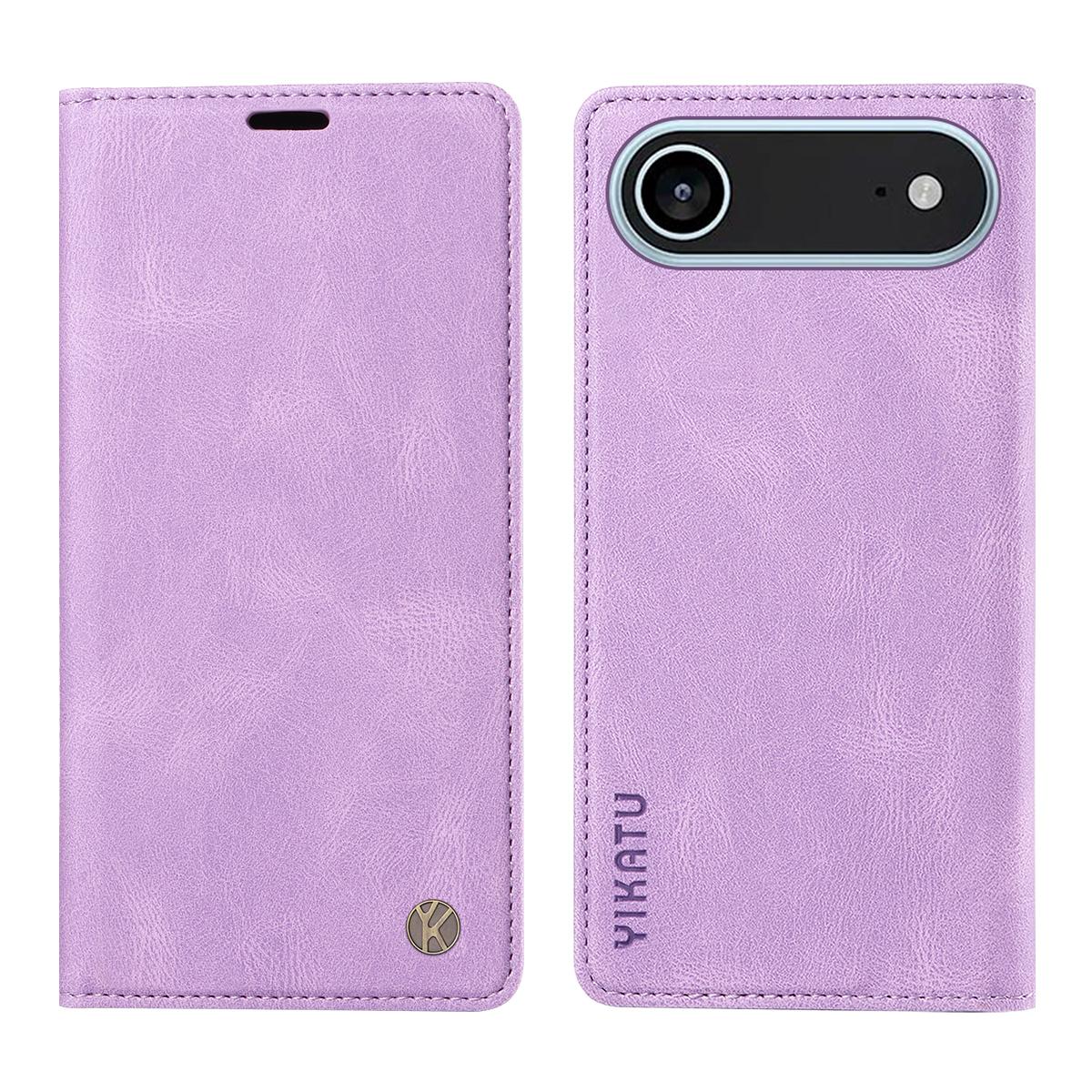 For iPhone Air Leather Cover YIKATU YK-004 Skin-Touch Wallet Phone Cases C
