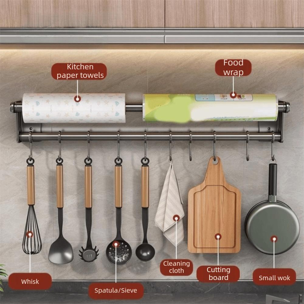 Stainless Steel Utensil Storage Rack Wall Mounted Spoon Ladle Holder  Kitchen Storage