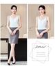 Women's Blue Short-Sleeve Professional Suit Set for Hotel Manager or Receptionist - Spring/Summer Formal Workwear