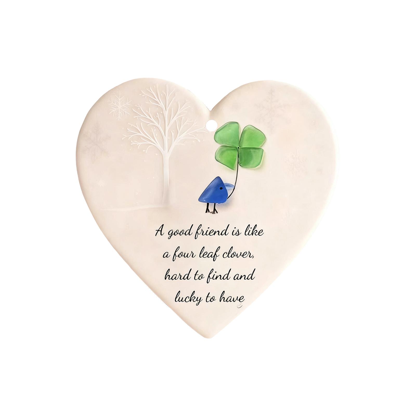 

2D Рождественское морское стекло Рождественская елка Сердцевидное украшение Елочные игрушки One Size