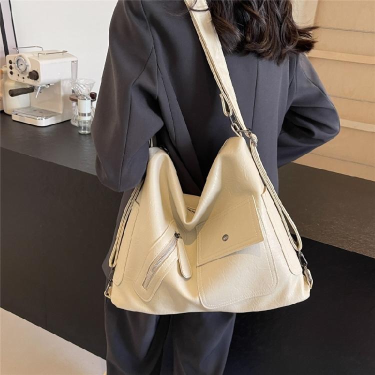 Womens Leather Shoulder Crossbody Bag Large Capacity Backpack Student School Bag