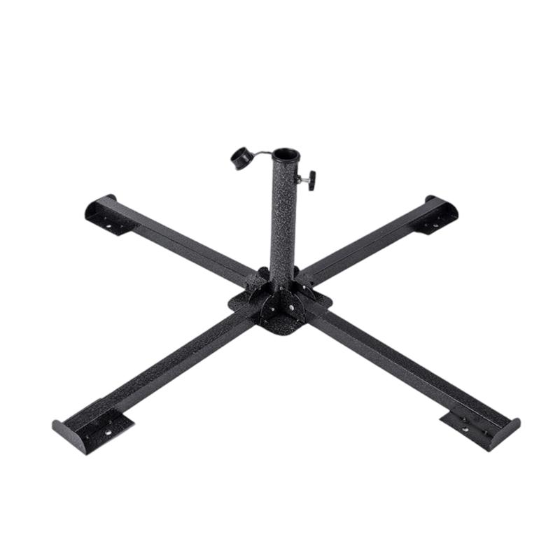 

Большие уличные зонты с тяжелым стальным крестообразным основанием, регулируемыми наклонами, для патио, сада, пляжа, кемпинга чёрный