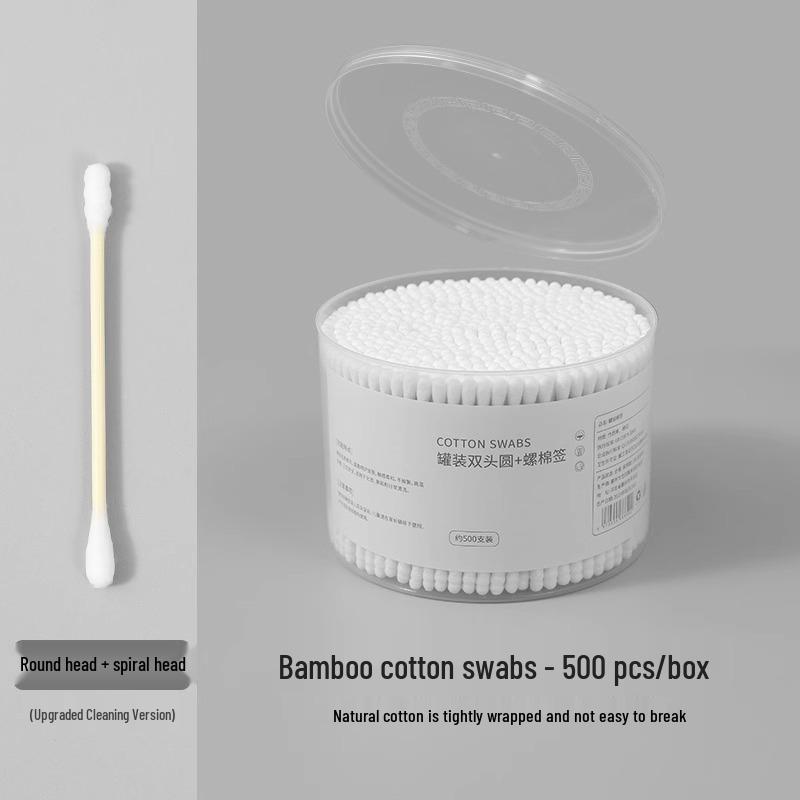 Double-Headed Cotton Swabs: Hygienic Ear Cleaners with Fine Pointed Tips for Makeup, Disposable, Boxed