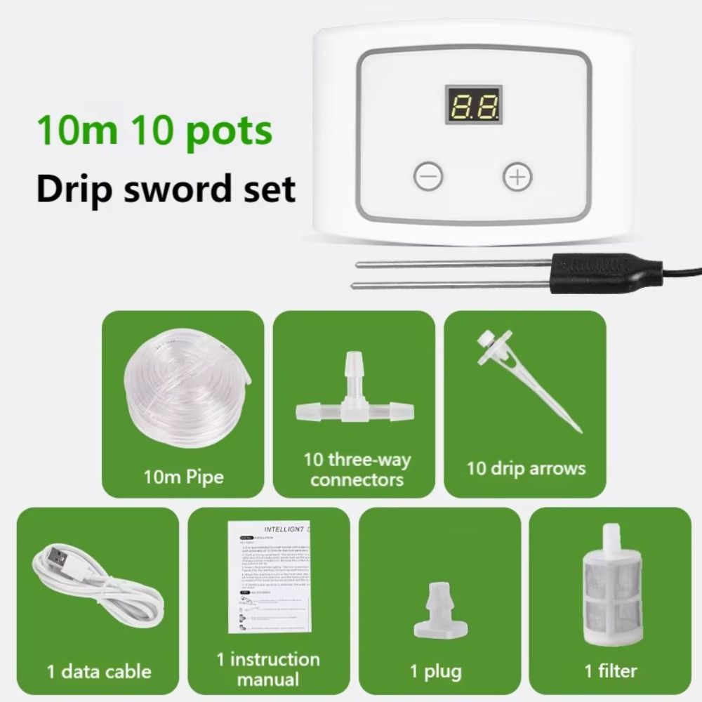 3 Protection Functions Smart Plant Waterer Humidity Sensing Automatic Watering System Home Garden