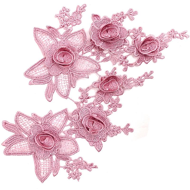 Water Soluble Lace, Embroidery, Three-Dimensional Embroidery Pair, Polyester Light Silk, Hollow Diy Lace Accessories, Decal Floating Flowers